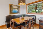 Breakfast nook w leather bench seating